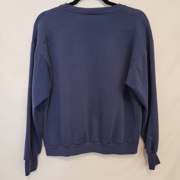 Vintage Michigan University Sweatshirt Blue 50/50 Delta Made in USA Well Worn L - Picture 2 of 10